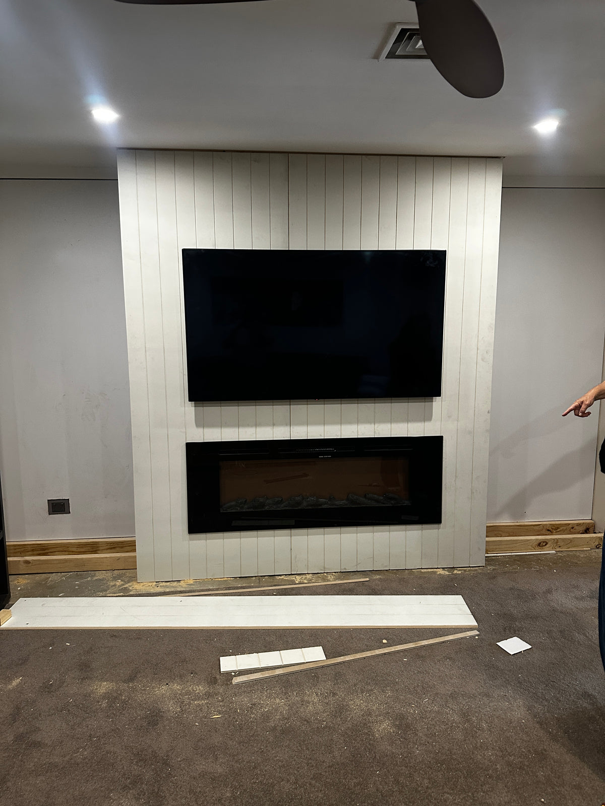 In-built Fireplace Media Wall