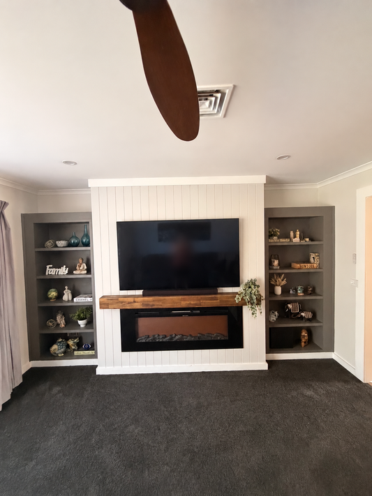In-built Fireplace Media Wall