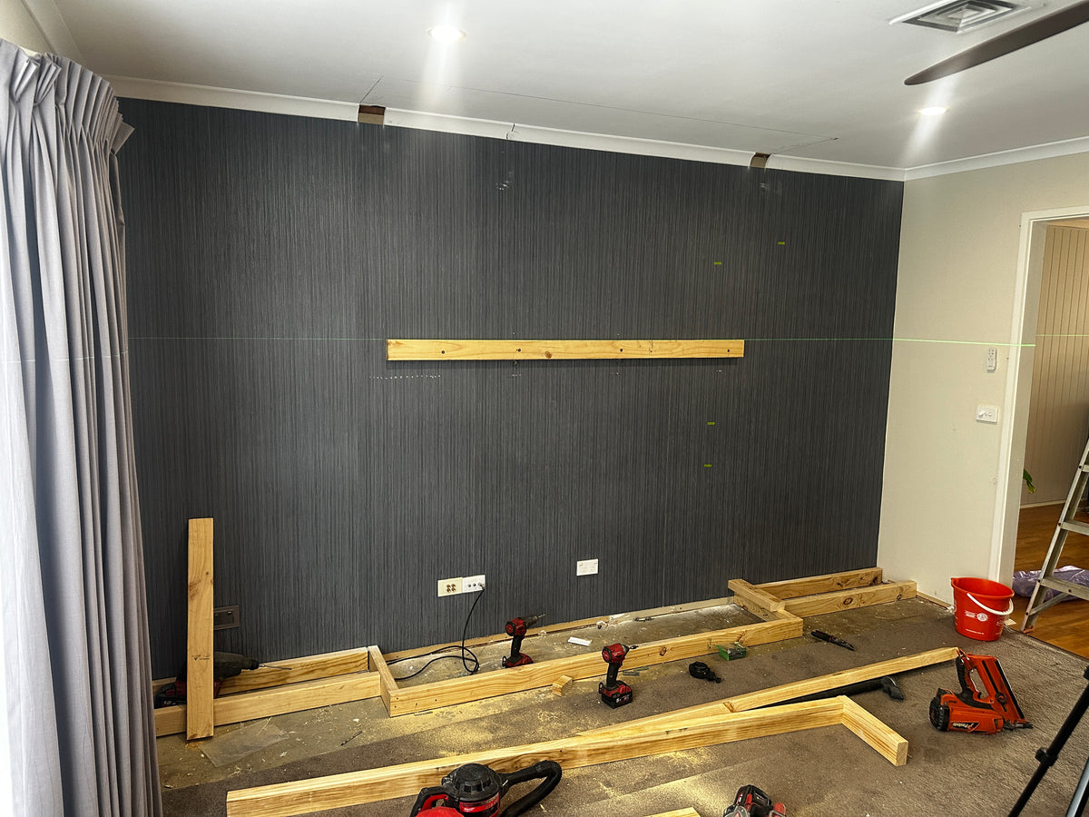 In-built Fireplace Media Wall