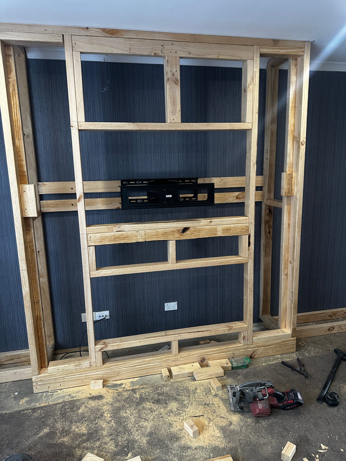 In-built Fireplace Media Wall