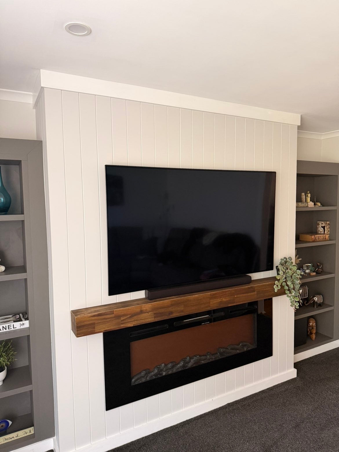 In-built Fireplace Media Wall